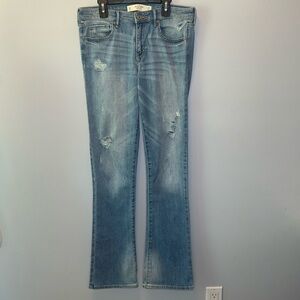 Abercrombie & Fitch "Skinny Boot" Light Wash Distressed Jeans- Women's Size 6R
